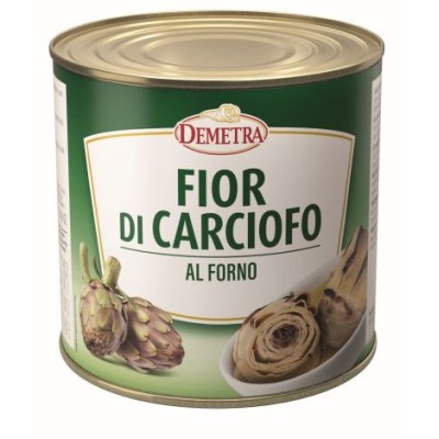 Artichoke hearts fried in oil, DEMETRA, 2400 g / 1390 g